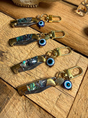 Outlaw Protection Keychain – Mini Knife + Evil Eye Charm | Keychains | Outlaw Protection Keychain – Mini Knife + Evil Eye Charm