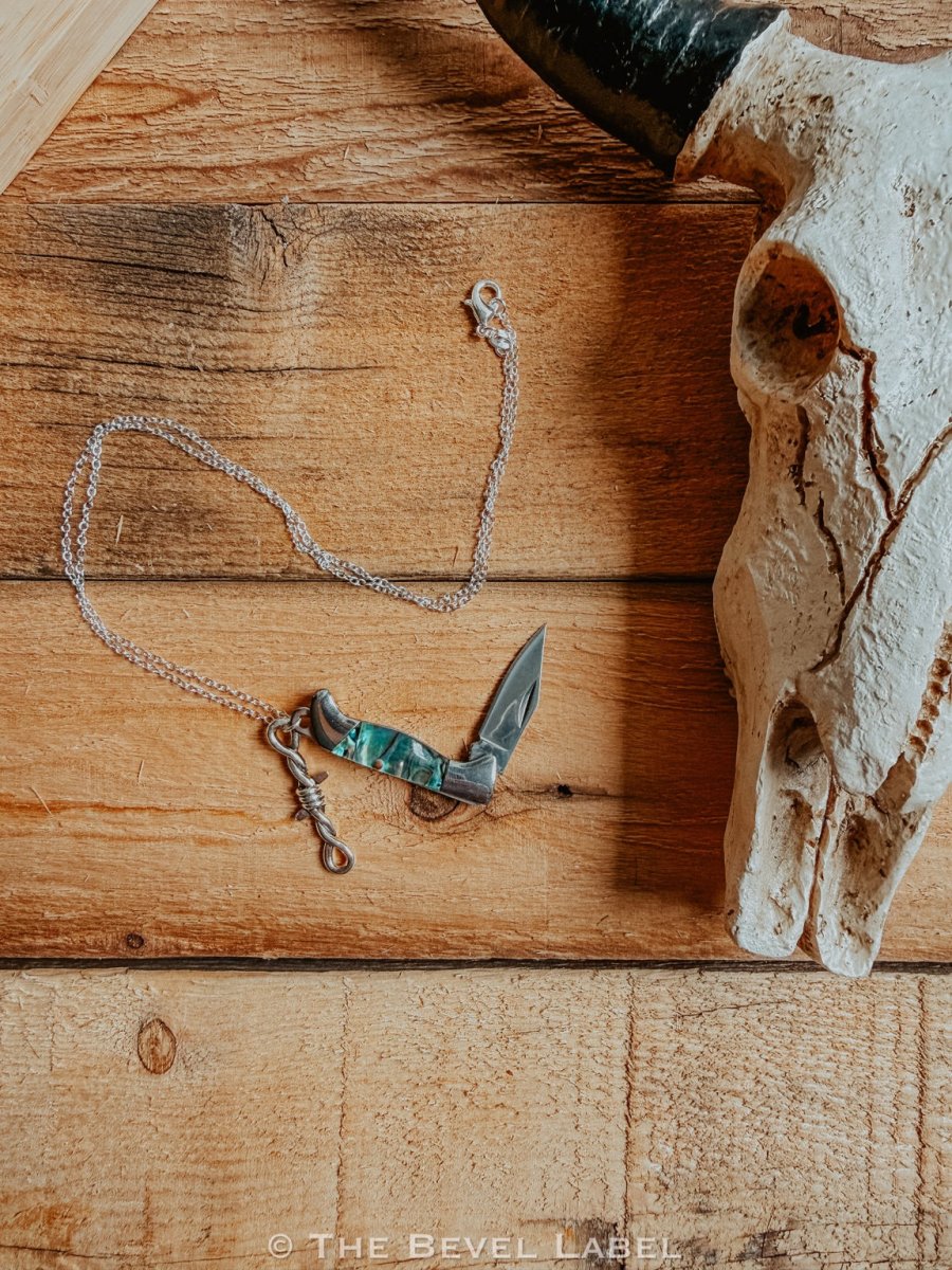 Outlaw Protection Necklace – Sterling Silver Barbed Wire Knife Pendant | necklace | Outlaw Protection Necklace – Sterling Silver Barbed Wire Knife Pendant