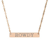Personalized Western Bar Necklace | Custom Stainless Steel Name Necklace