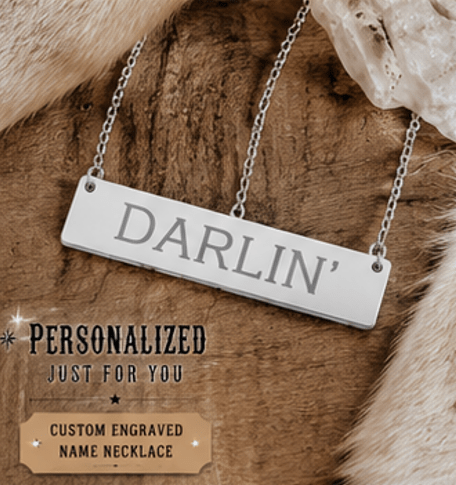 Personalized Western Bar Necklace | Custom Stainless Steel Name Necklace | Accessories | Personalized Western Bar Necklace | Custom Stainless Steel Name Necklace
