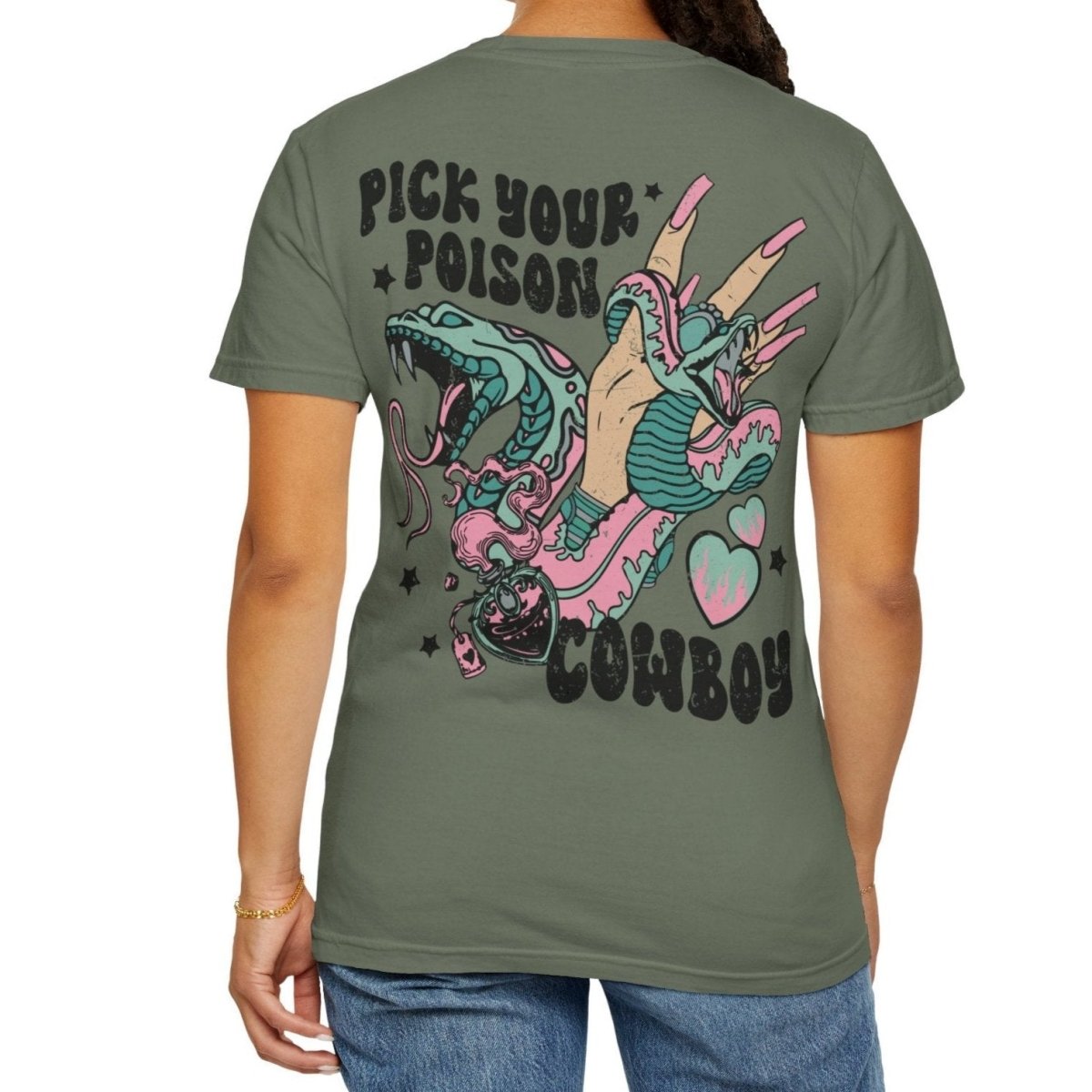 Pick Your Poison Cowboy Western Graphic T-Shirt - T-Shirt