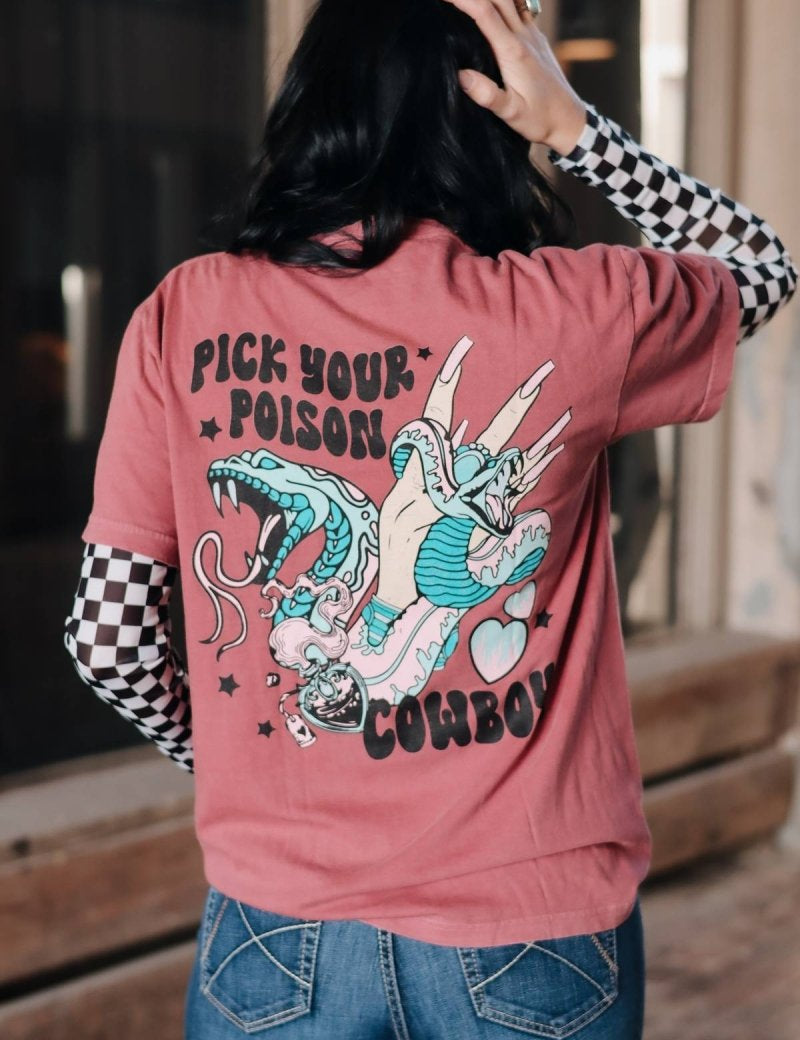 Pick Your Poison Cowboy Western Graphic T-Shirt | T-Shirt |