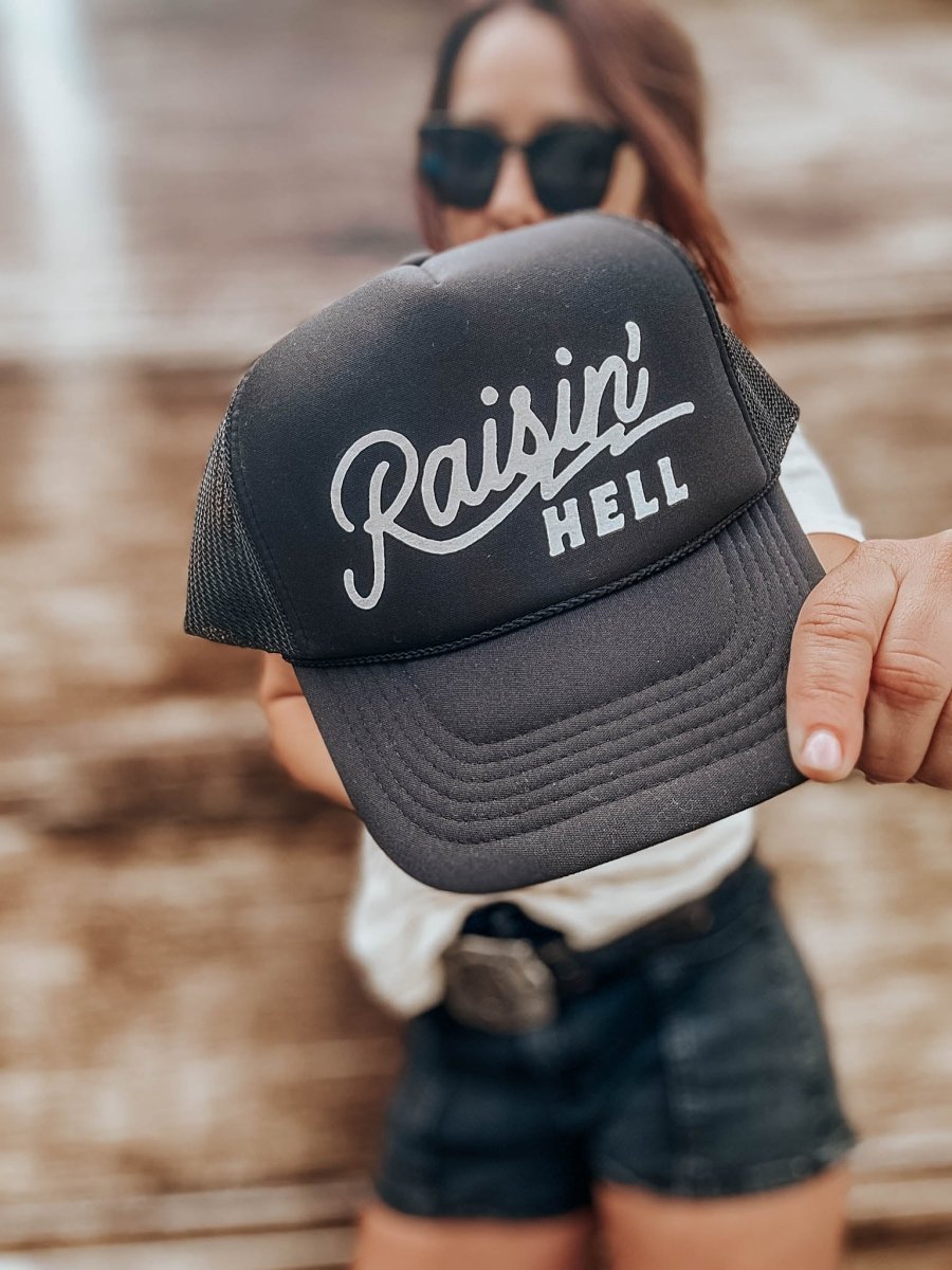 Raisin Hell Trucker Hat - trucker hat