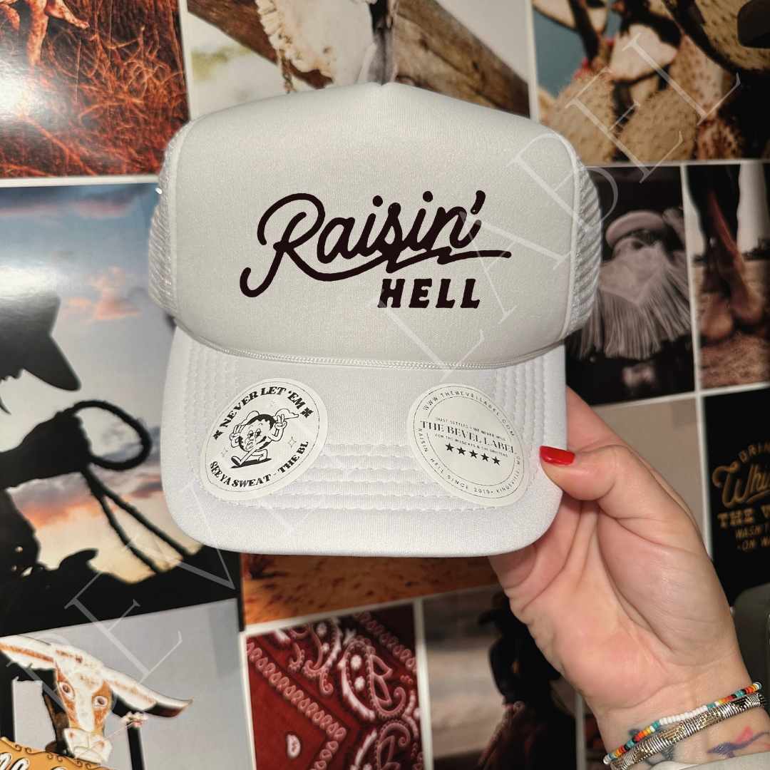 Raisin Hell Trucker Hat - trucker hat