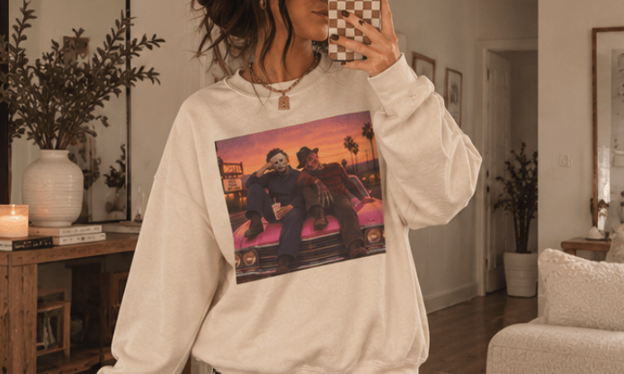 Retro Horror Duo Sweatshirt - Sweatshirt