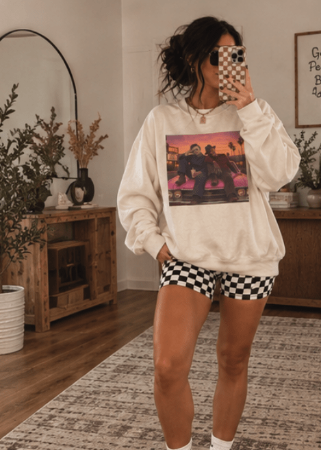 Retro Horror Show Sweatshirt | Vintage Slasher Graphic Crewneck | Halloween Horror Movie Sweatshirt | Cream Oversized Graphic Pullover | Sweatshirt | Retro Horror Show Sweatshirt | Vintage Slasher Graphic Crewneck | Halloween Horror Movie Sweatshirt | Cream Oversized Graphic Pullover