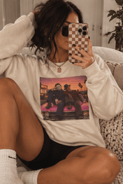 Retro Horror Show Sweatshirt | Vintage Slasher Graphic Crewneck | Halloween Horror Movie Sweatshirt | Cream Oversized Graphic Pullover | Sweatshirt | Retro Horror Show Sweatshirt | Vintage Slasher Graphic Crewneck | Halloween Horror Movie Sweatshirt | Cream Oversized Graphic Pullover