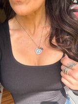 Sacred Heart Eye Protection Necklace – Gold Evil Eye Pendant