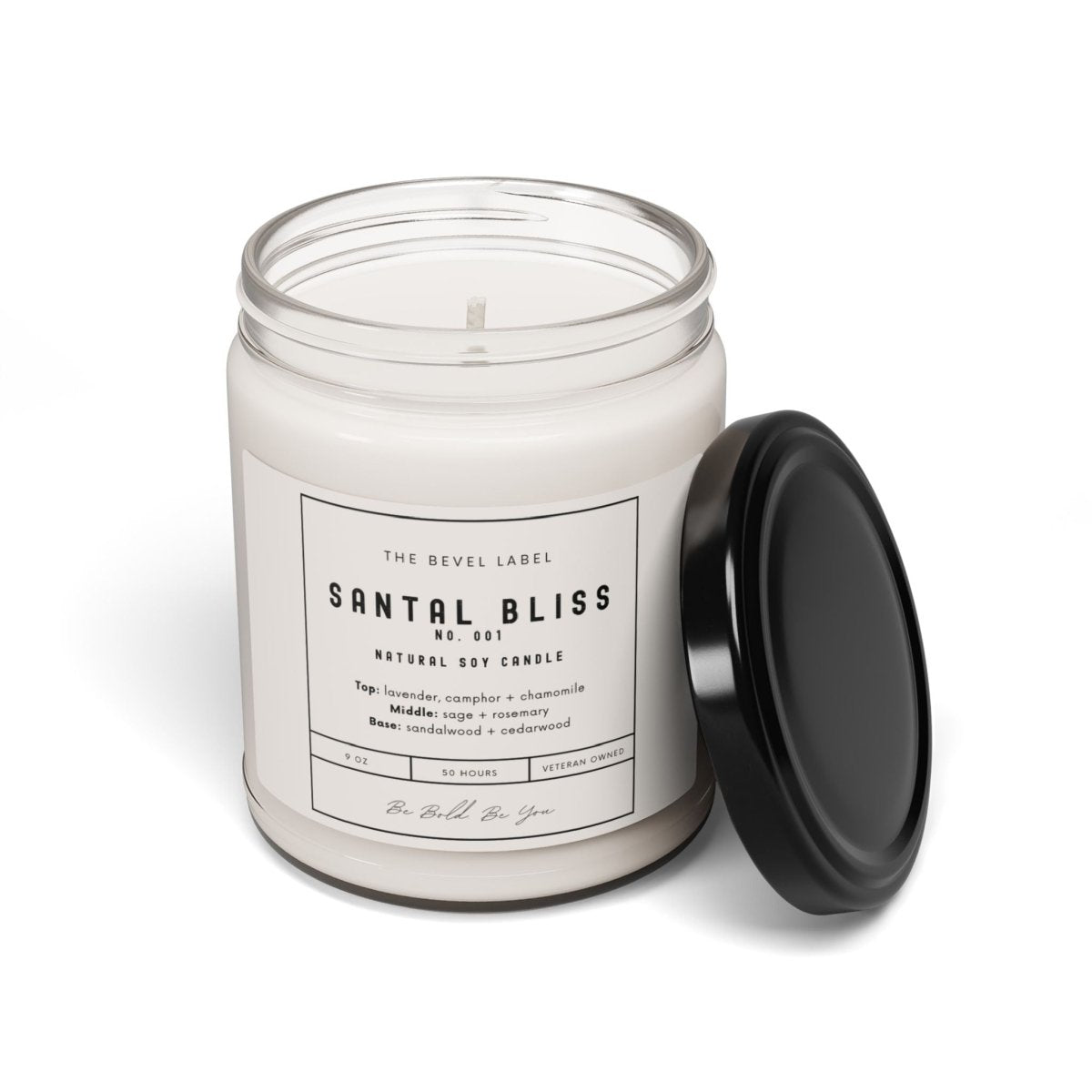 Santal Bliss White Lavender Soy Candle - candle