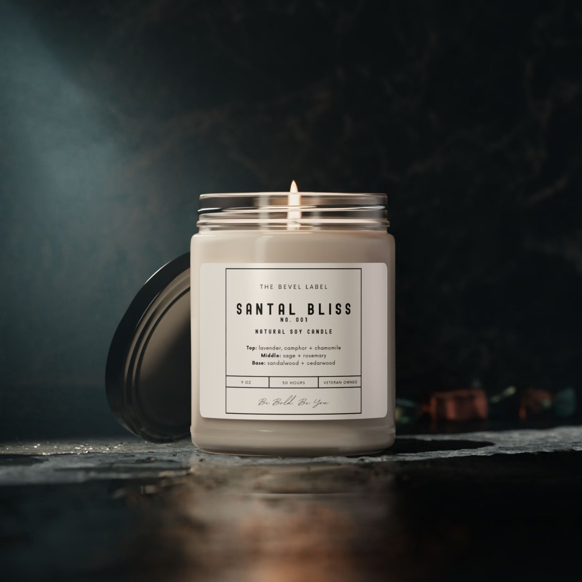 Santal Bliss White Lavender Soy Candle - candle