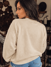 Say Howdy Stay Rowdy Western Graphic Sweatshirt – Bone - Sweatshirt