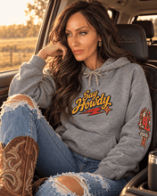 Say Howdy Western Graphic Hoodie - Hoodie