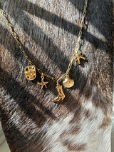 The Coastal Cowgirl Charm Necklace – Gold