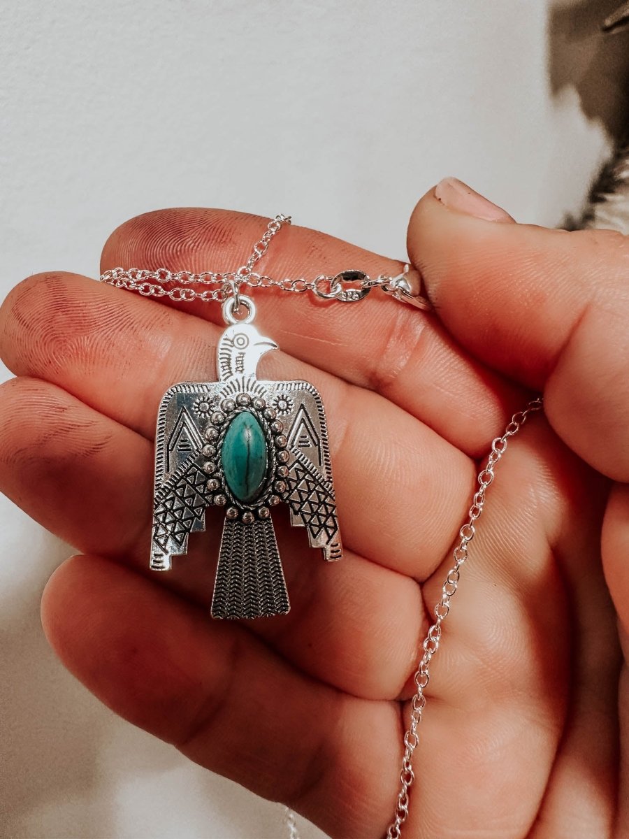 Thunderbird Turquoise Necklace - necklace