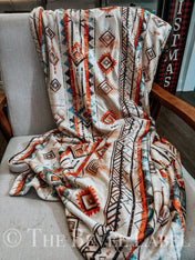 Tribes Velveteen Plush Blanket, Cozy Home Decor, Perfect for Snuggling, Rustic Gift, Bohemian Style | blanket |