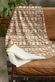 Tribes Velveteen Plush Blanket, Cozy Home Decor, Perfect for Snuggling, Rustic Gift, Bohemian Style | blanket |