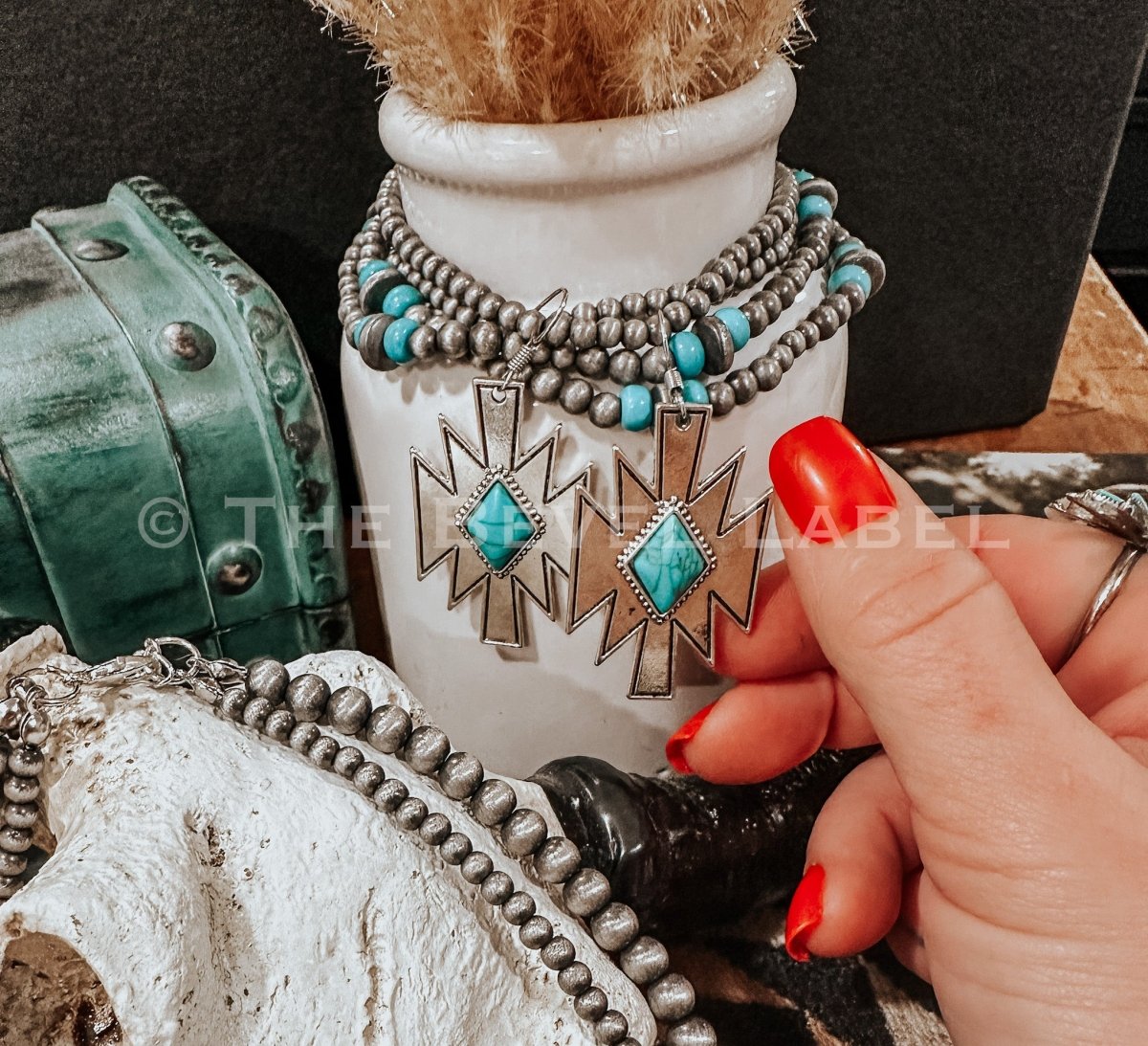 American Turquoise Earrings Southwestern Native American Jewelry