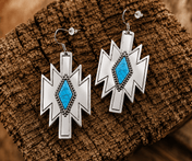 Turquoise Southwestern Aztec Earrings | jewerly | Turquoise Southwestern Aztec Earrings