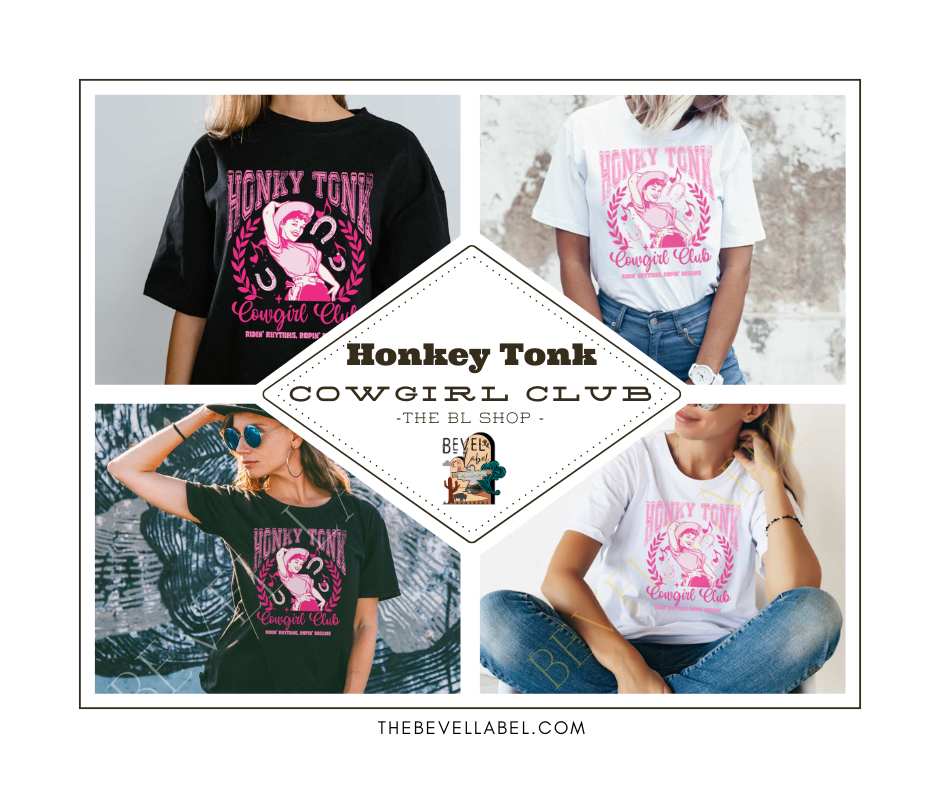 Vintage Honky Tonk Cowgirl Club T-Shirt | T-Shirt |