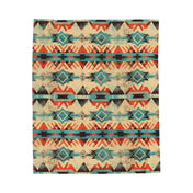 Western Sixes Plush Blanket, Cozy Home Decor, Perfect for Snuggling, Southwest Aztec Decor, Rustic Gift, Bohemian Style | blanket |