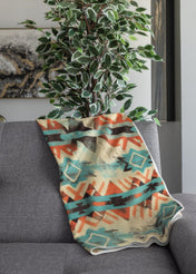 Western Sixes Plush Blanket, Cozy Home Decor, Perfect for Snuggling, Southwest Aztec Decor, Rustic Gift, Bohemian Style | blanket |