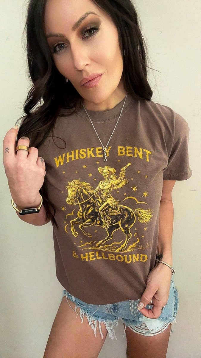 Whiskey Bent & Hellbound Cowboy Rider T-Shirt | Western Graphic Tee | T-Shirt | Whiskey Bent & Hellbound Cowboy Rider T-Shirt | Western Graphic Tee