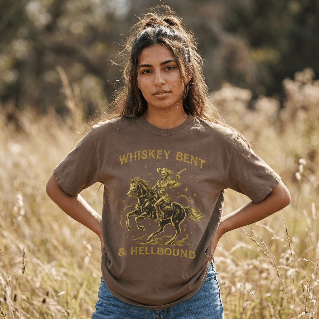 Whiskey Bent & Hellbound Cowboy Rider T-Shirt | Western Graphic Tee | T-Shirt | Whiskey Bent & Hellbound Cowboy Rider T-Shirt | Western Graphic Tee