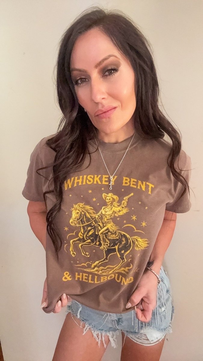Whiskey Bent & Hellbound Cowboy Rider T-Shirt | Western Graphic Tee | T-Shirt | Whiskey Bent & Hellbound Cowboy Rider T-Shirt | Western Graphic Tee