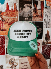 Beer Never Broke My Heart Hat | trucker hat |