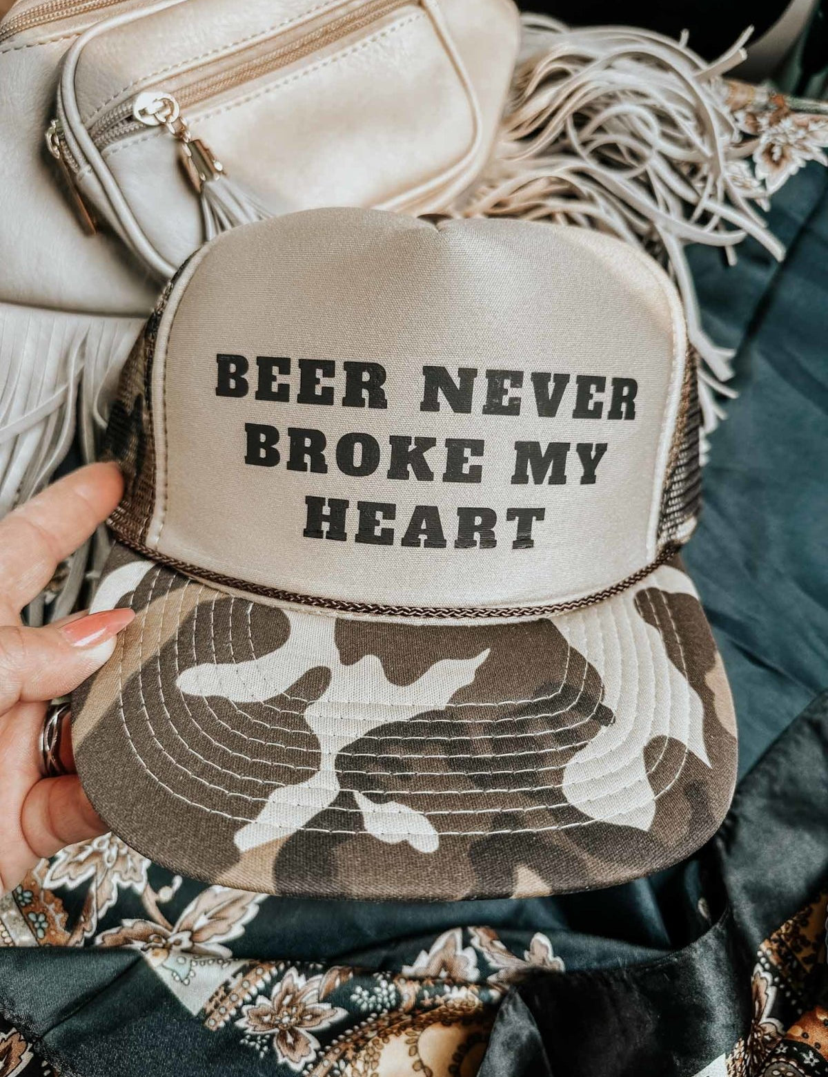 Beer Never Broke My Heart Hat - trucker hat