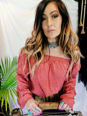 Corben Off Shoulder Top | Shirts & Tops | Corben Off Shoulder Top - Western Boho Chic Boutique