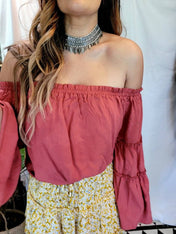 Corben Off Shoulder Top | Shirts & Tops | Corben Off Shoulder Top - Western Boho Chic Boutique
