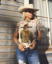 Cowboy Tee | FLANNEL | Cowboy Tee - Western Boho Chic Boutique