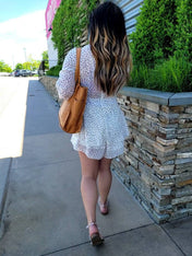 Cream Swiss Romper | mini romper | Cream Swiss Romper - Western Boho Chic Boutique