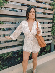 Cream Swiss Romper | mini romper | Cream Swiss Romper - Western Boho Chic Boutique