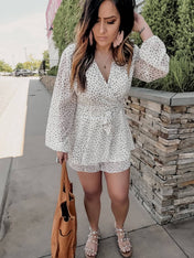 Cream Swiss Romper | mini romper | Cream Swiss Romper - Western Boho Chic Boutique