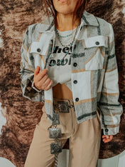 Cropped Danica Grey Shacket | shacket | Cropped Danica Grey Shacket