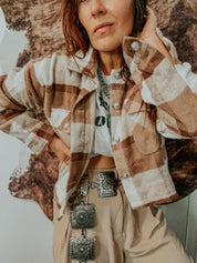 Cropped Slater Brown Shacket | shacket | Cropped Slater Brown Shacket
