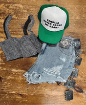 Daisy High Low Denim Shorts | denim shorts |