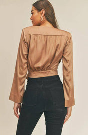 Dallas Satin Top | Shirts & Tops | Dallas Top - Western Boho Chic Boutique