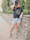 Denim High Rise Shorts - denim shorts