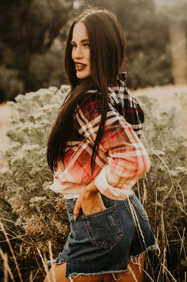 Denim High Rise Tiered Shorts main image 0