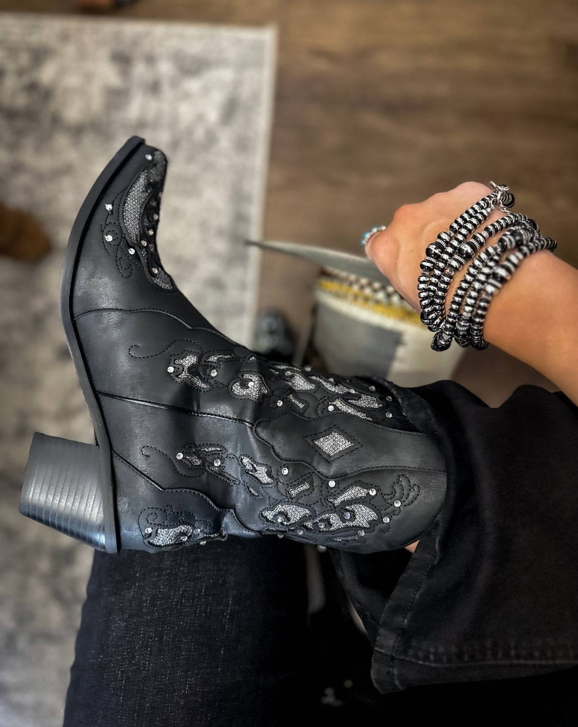 Dixee Mid Calf Western Booties - ladies shoes