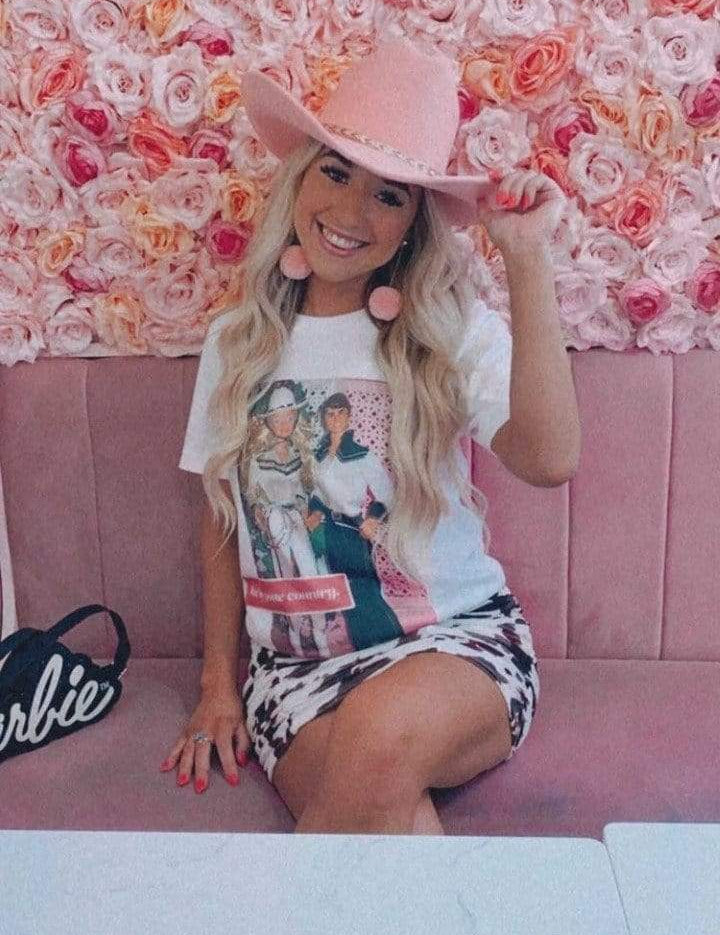 Gone Country Barbie Tee - graphic tee