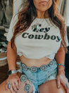 Hey Cowboy Crop Top - Shirts & Tops