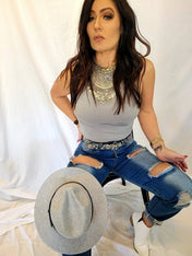 High Raise Distressed Jeans | distressed denim | High Raise Distressed Jeans - Western Boho Chic Boutique