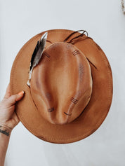 Howdy Distressed Fedora Hat - fedora