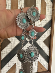 Abby Turquoise Western Chain Belt | concho belt | Abby Turquoise Western Chain Belt - Western Boho Chic Boutique