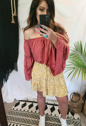 In Your Dreams Floral Chiffon Skirt | ladies skirt | In Your Dreams Floral Chiffon Skirt - Western Boho Chic Boutique