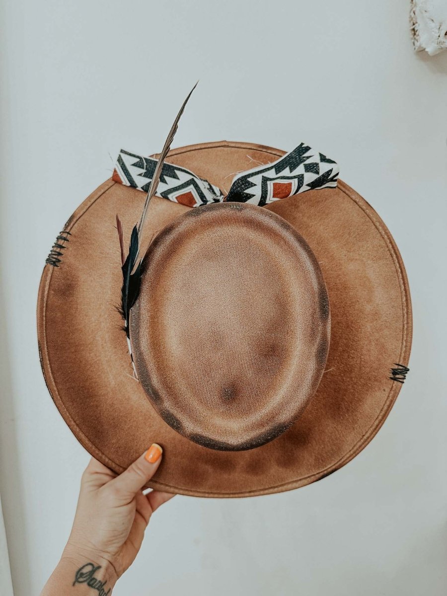 Josie Distressed Cowboy Hat - fedora